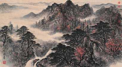 黎雄才 秋山图 镜心